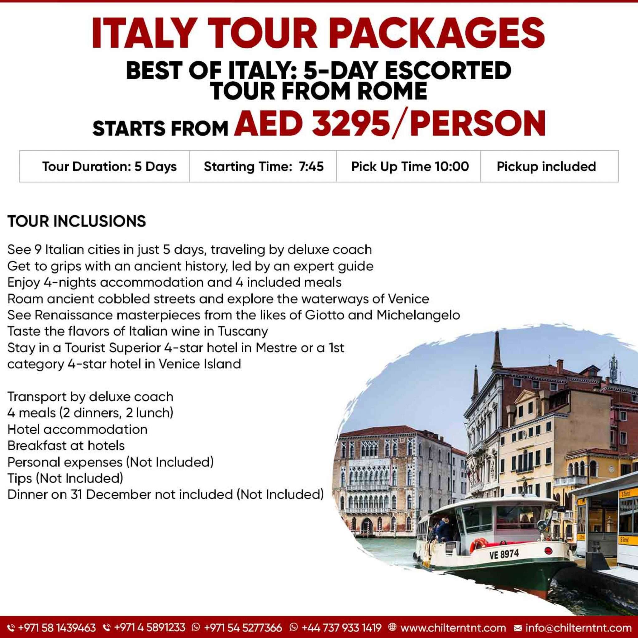 escorted tours in italy