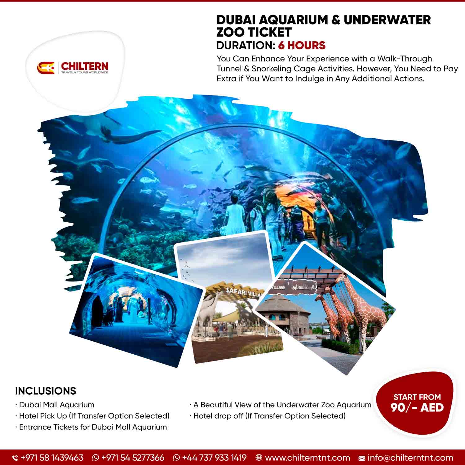dubai aquarium ticket price zoo