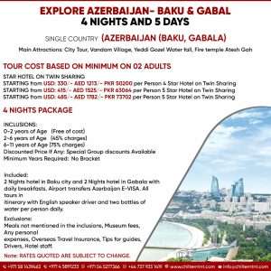 Explore Azerbhaijan- Baku & Gabal 4 nights & 5 Days0